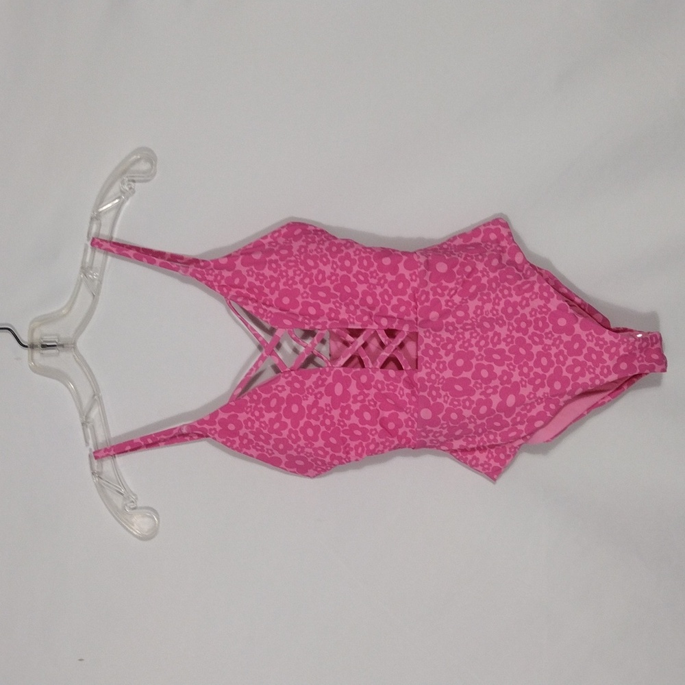 NWT Dippin Daisy's Flower Power Pink Bliss One Piece Swimsuit Women's Size Small